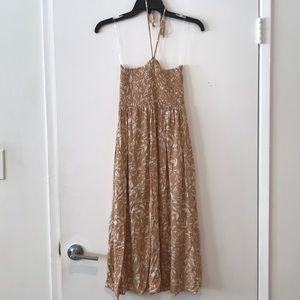 NWT Floral Print Crinkle Smocked Dress